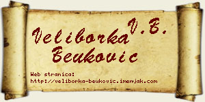 Veliborka Beuković vizit kartica